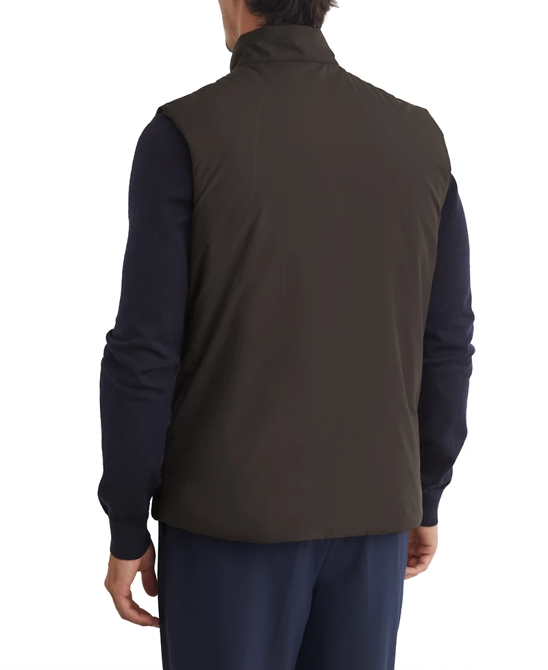 Reiss Men's Axel Padded Funnel-Neck Two-Way Front Zip Vest