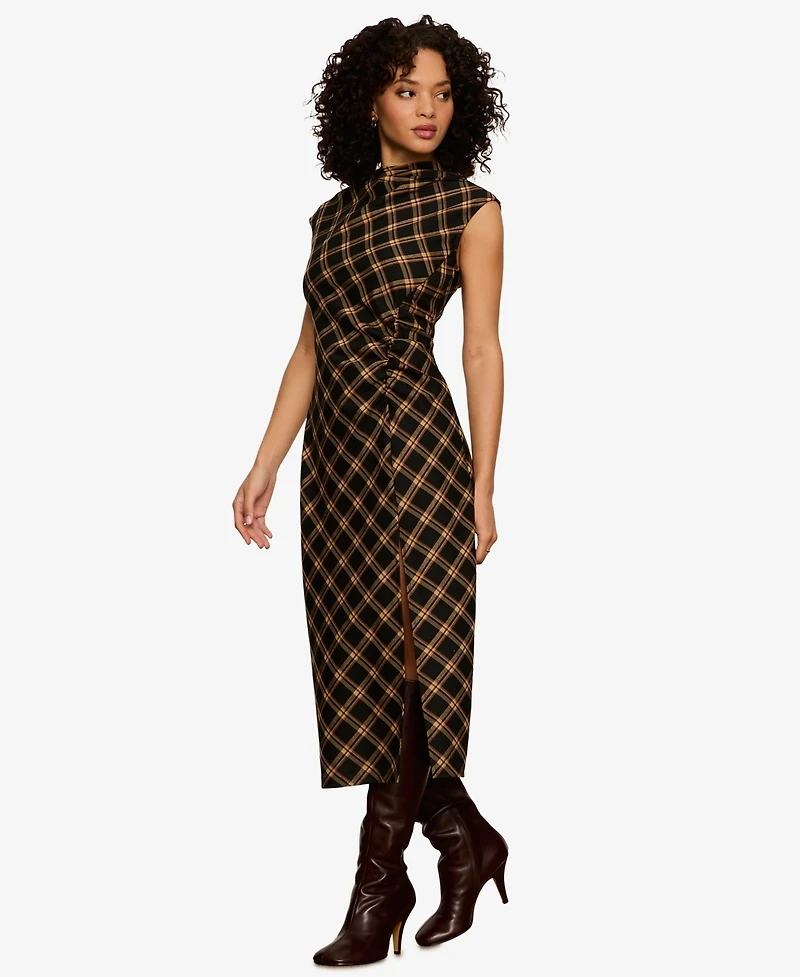 Sanctuary Women's Autumn Edit Plaid Sleeveless Midi Dress