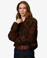 Sanctuary Women's Empress Quilted-Paisley Bomber