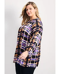 Avenue Women's Plus Bella Satin Tunic