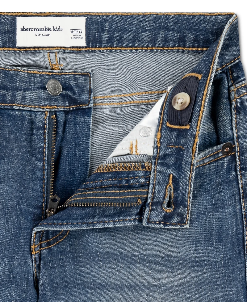 abercrombie kids Boys' 5-18 Oil Splatter Straight Leg Jeans