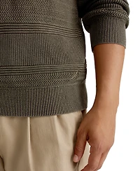 Nautica Men's Classic-Fit Stripe Cotton Crewneck Sweater