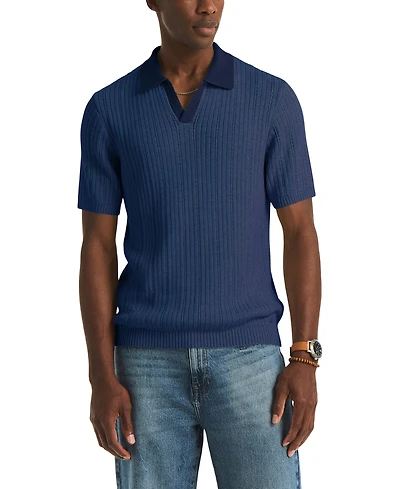 Nautica Men's Textured Short-Sleeve Polo Shirt