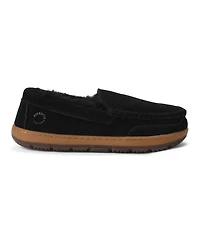 Dearfoams Fireside by Melbourne Rugged Loafer Water-Resistant Genuine Suede Slippers