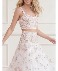 Needle & Thread Women's Eden Rose Floral-Print High-Waisted Maxi Skirt