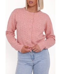 Petal and Pup Women's Bonnie Cable-Knit Fitted Cardigan