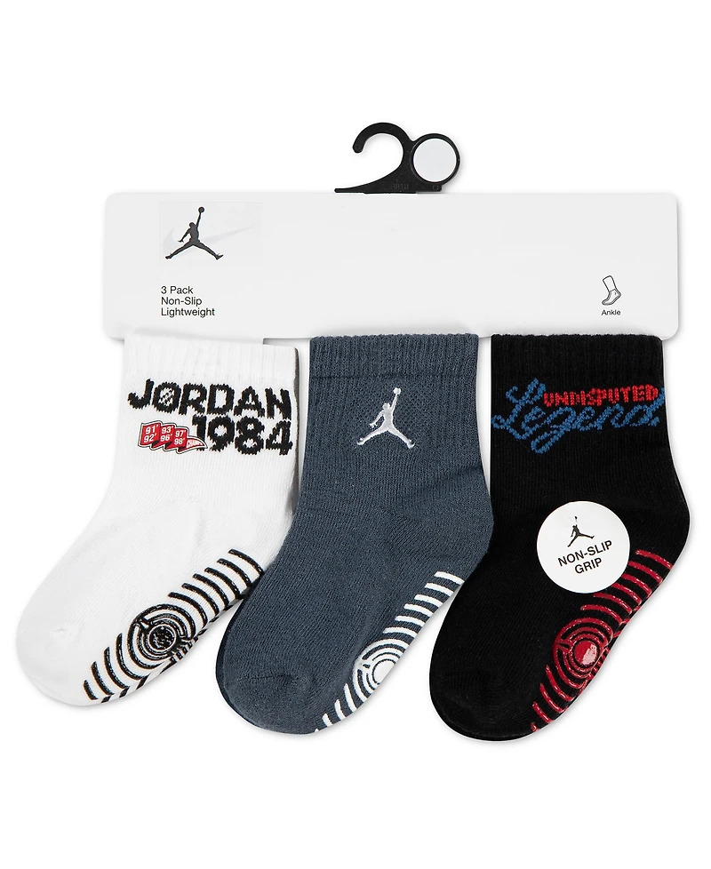 Jordan Boys' Amira Quarter Socks, 3-Pack