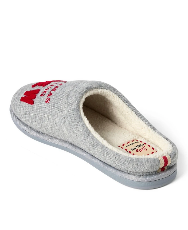 Dearfoams Christmas Morning Crew Slip-On Slippers