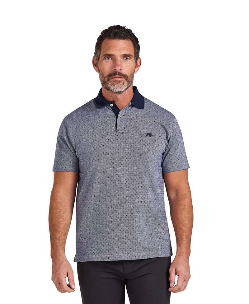 Raging Bull Men's Big & Tall Short-Sleeve Dobby Jersey Polo Shirt