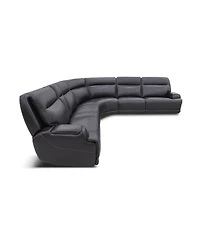 Atlas 6-Piece L-Shaped Triple Power Motion Sectional Sofa, Macy's Exclusive