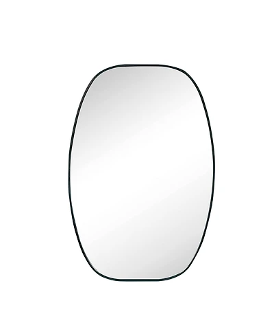 Phying 24 x 36 Inch Oval Bathroom Mirror Metal Framed Wall Mounted Vanity Mirror Modern Sleek Rectangle Oval Wall Mirror Decorative Makeup Mirror
