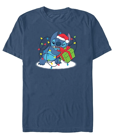 Fifth Sun Men's Stitch Lights Lilo & Stitch Graphic T-Shirt
