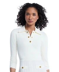 Michael Kors Women's Midi Stretch-Knit Polo Dress