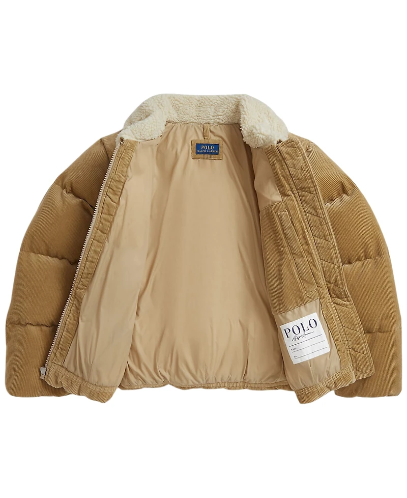 Polo Ralph Lauren Girls' 7-16 Cotton Corduroy Down Jacket