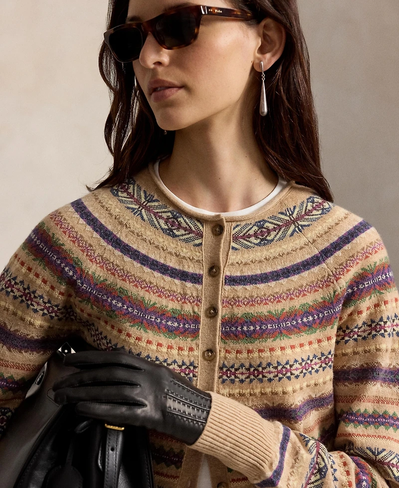 Polo Ralph Lauren Women's Fair Isle Wool-Blend Slim Cardigan