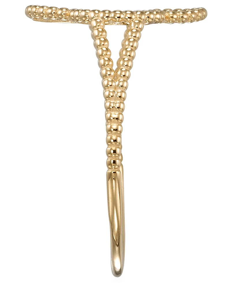 Italian Gold Four Leaf Clover Ring in 10k Yellow Gold