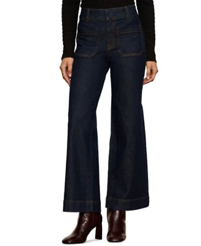 Sanctuary Womens Mid Rise Wide Leg Jeans