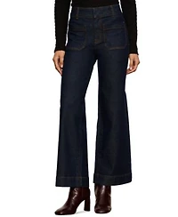 Sanctuary Womens Mid Rise Wide Leg Jeans