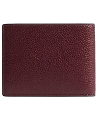 Slim Billfold Wallet in Pebbled Leather with Sculpted C Hardware Branding