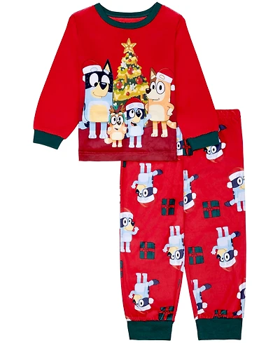 Ame Toddler Boys' 2T-4T Gift Time Cozy Velour Pajama, 2-Piece Set