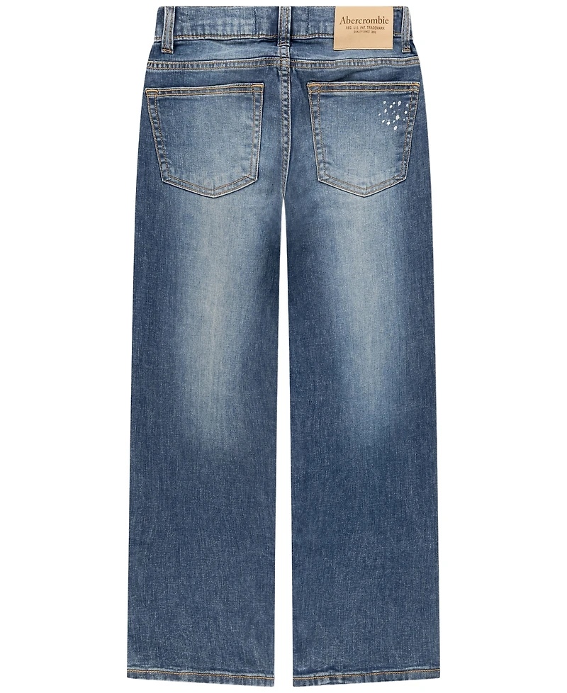 abercrombie kids Boys' 5-18 Oil Splatter Straight Leg Jeans