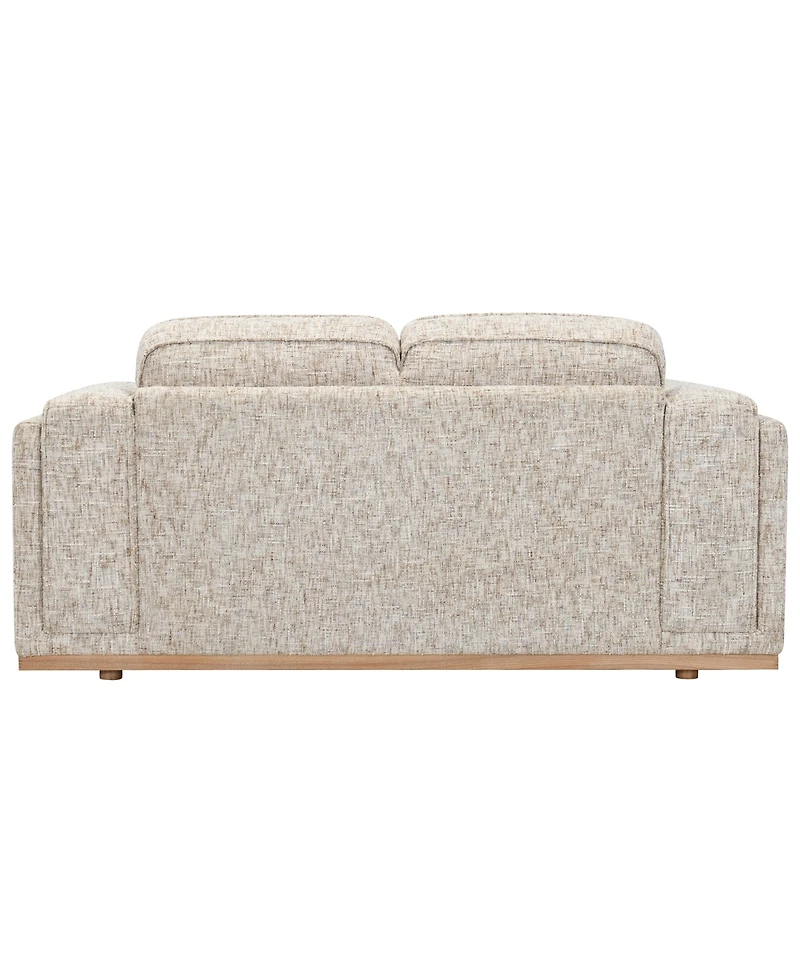 Baymont 69" Top-Grain Leather Pad-Arm Loveseat, Macy's Exclusive