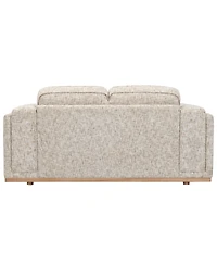 Baymont 69" Top-Grain Leather Pad-Arm Loveseat, Macy's Exclusive