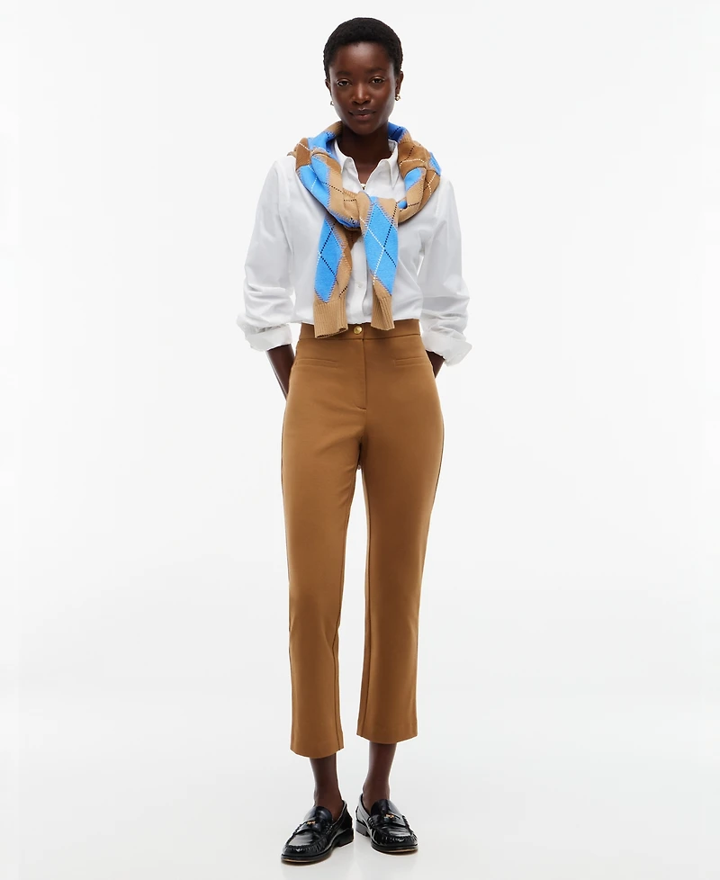 Tommy Hilfiger Women's Ponte Slim Cigarette Mid-Rise Pants