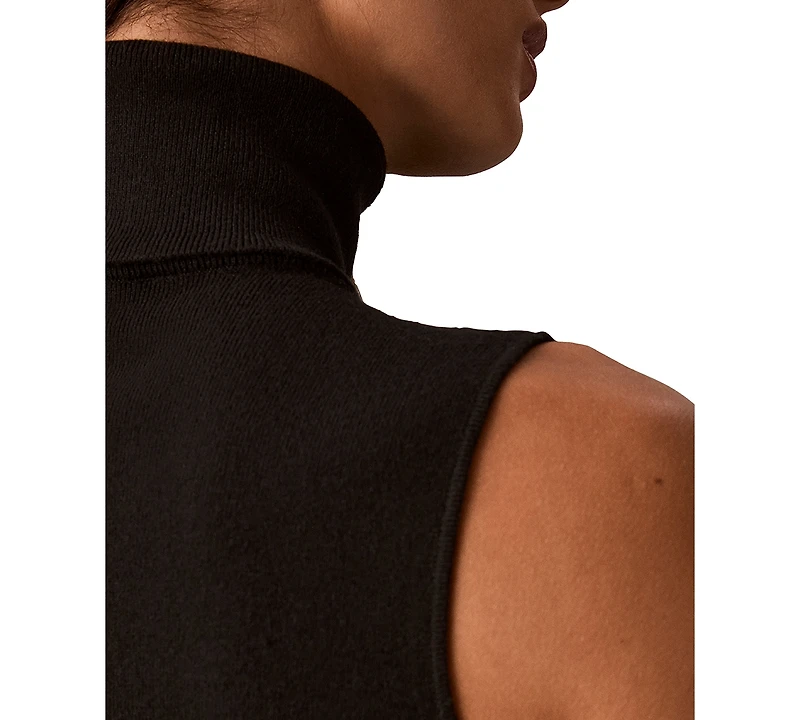 Calvin Klein Women's Drape Front Mock Neck Sleeveless Sweater