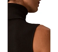 Calvin Klein Women's Drape Front Mock Neck Sleeveless Sweater