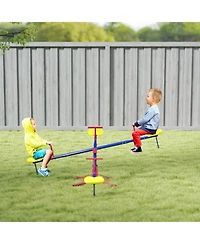 Glintex 360-Degree Spinning Seesaw, Powder-Coated Steel, 4-Seat, Ages 3-8