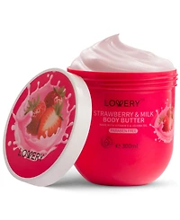 Lovery 12 Ounce Strawberry Milk Body Butter, Bath and Body Care Set