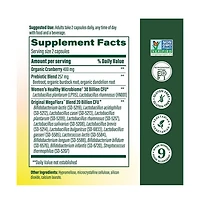 MegaFood MegaFlora Probiotics for Women, Probiotic + Prebiotic, 50 Billion Live Cultures, 60 Capsules