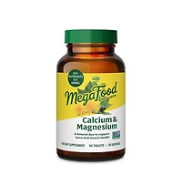 MegaFood Calcium and Magnesium Supplement, Magnesium Glycinate, Bone and Heart Health, 90 Ct
