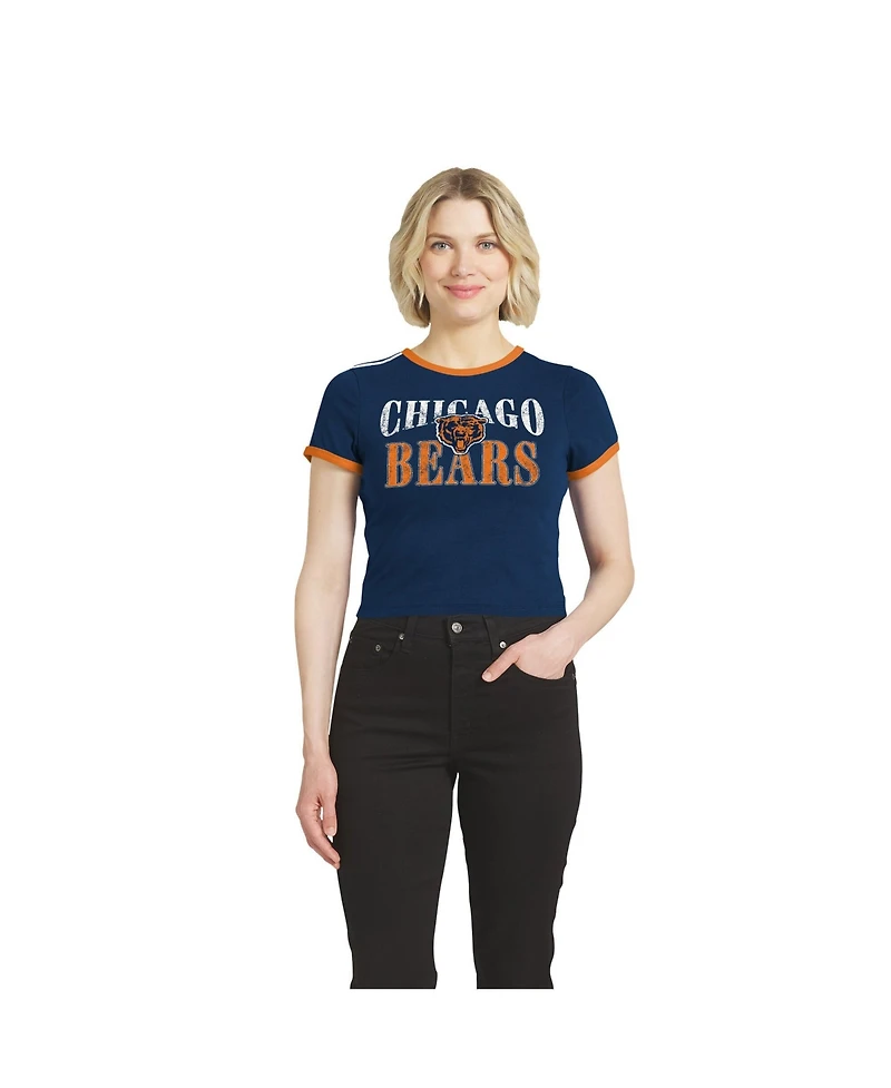 Wear by Erin Andrews Women's Chicago Bears Short-Sleeve Cropped T-Shirt