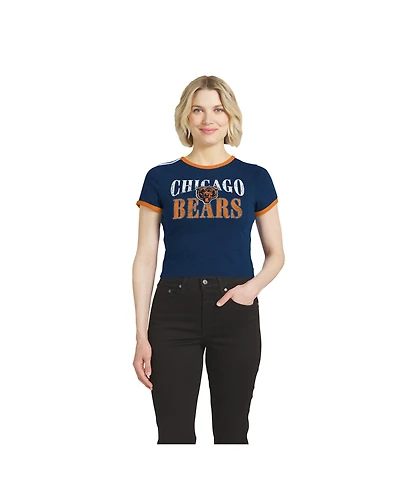 Wear by Erin Andrews Women's Chicago Bears Short-Sleeve Cropped T-Shirt