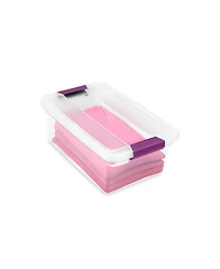 Sterilite 15 Qt. Plastic Stackable Storage Container with Lid (24 Pack)