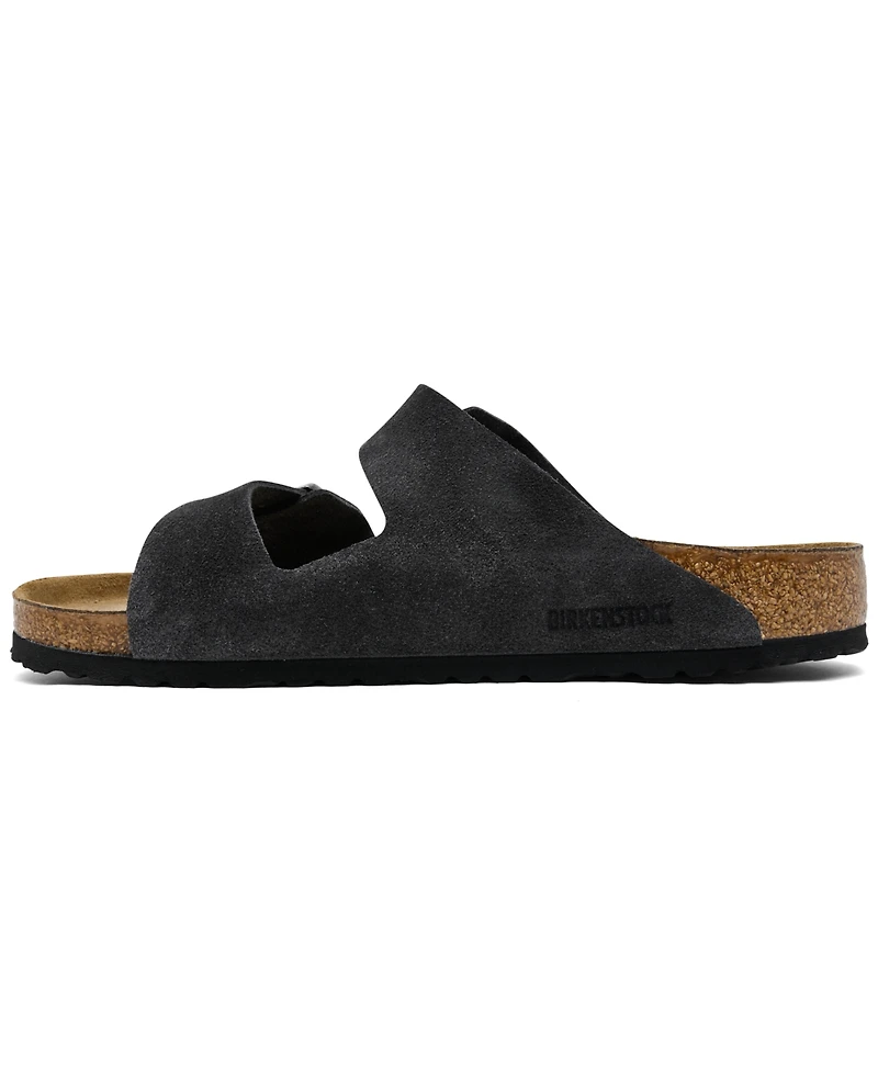 Birkenstock Men's Arizona Suede Leather Soft Footbed Sandals from Finish Line