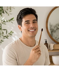 Pursonic Essentials Bundle: 3 Packs of 100% Cedarwood Toothbrushes (6-Pack Each) – 18 Natural Toothbrushes