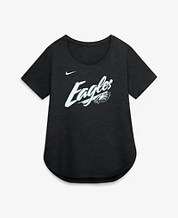 Nike Women's Philadelphia Eagles Primetime Tri-Blend Screen-Print Graphics T-Shirt