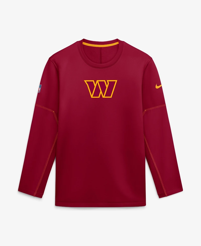 Nike Men's Washington Commanders Sideline Coaches Midweight Crewneck Sweatshirt