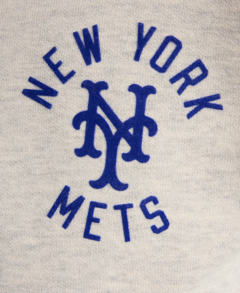 Fanatics Women's New York Mets Cropped Polo Collar Quarter-Zip Sweatshirt