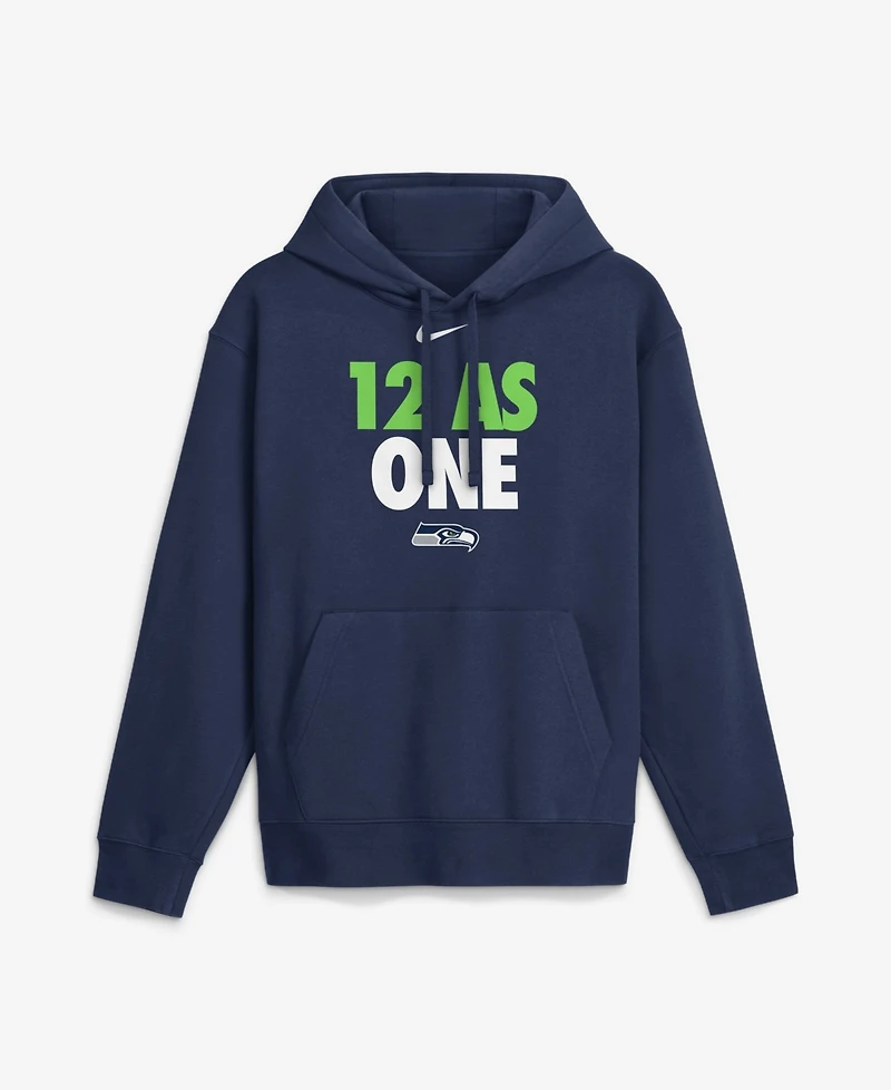 Nike Men's Seattle Seahawks 12 As One Fleece Screen Print Hoodie