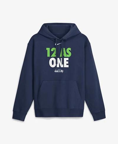 Nike Men's Seattle Seahawks 12 As One Fleece Screen Print Hoodie