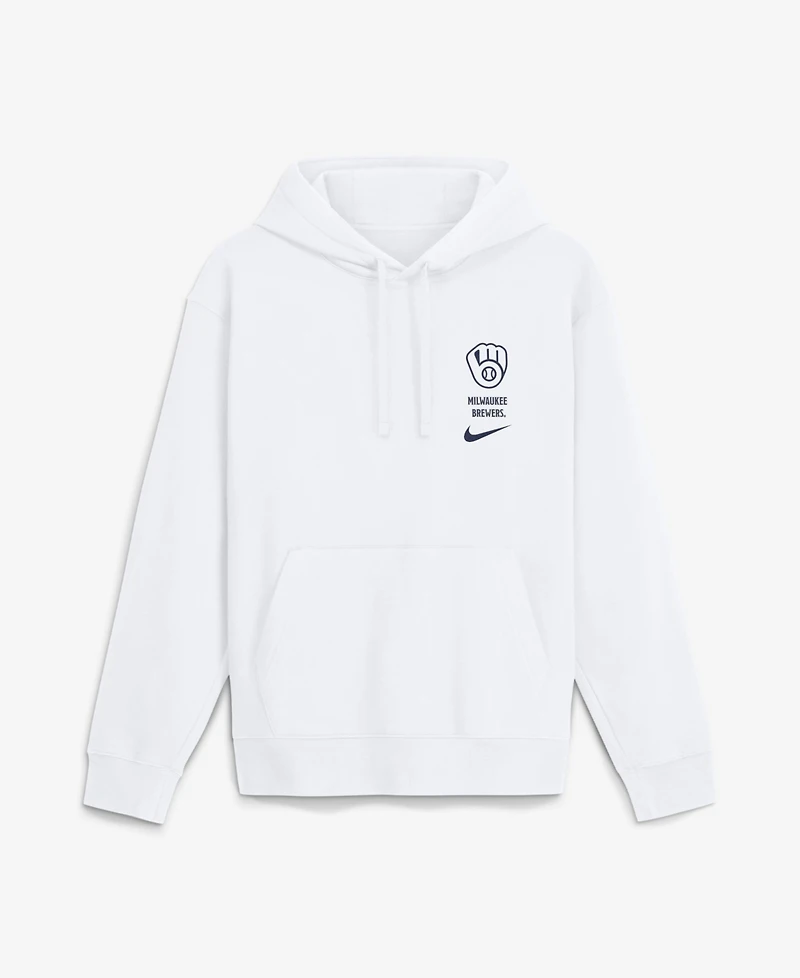 Nike Men's Milwaukee Brewers Club Fleece Pullover Hoodie