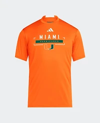 adidas Men's Miami Hurricanes D4T Slim-Fit Crewneck T-Shirt