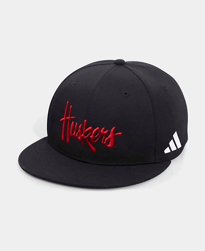 adidas Nebraska Huskers Sideline Locker Room Snapback Structured Baseball Cap