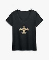 Logo Athletic Women's New Orleans Saints V-Neck T-Shirt