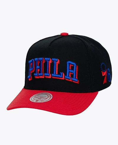 Mitchell & Ness Men's Philadelphia 76ers Legendary Away Pro-Pinch Adjustable Baseball Cap