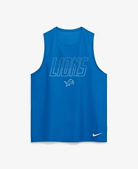 Nike Men's Detroit Lions Kickoff Miler Sleeveless Crewneck Tank Top